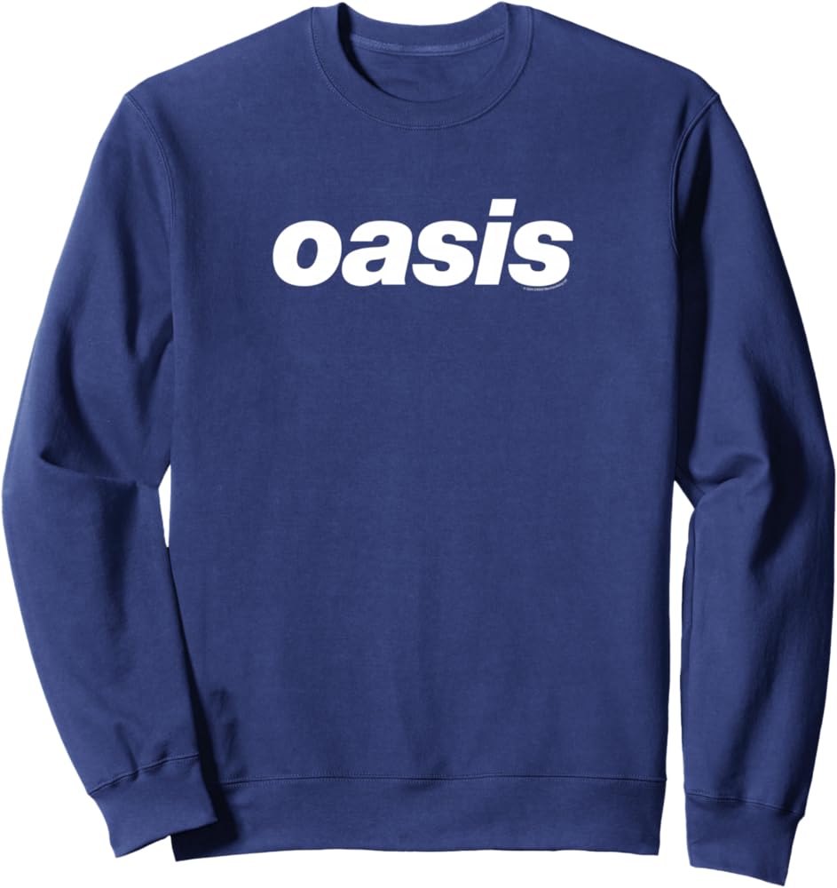 Amazon | Oasis – White Logo On Navy トレーナー | トレーナー